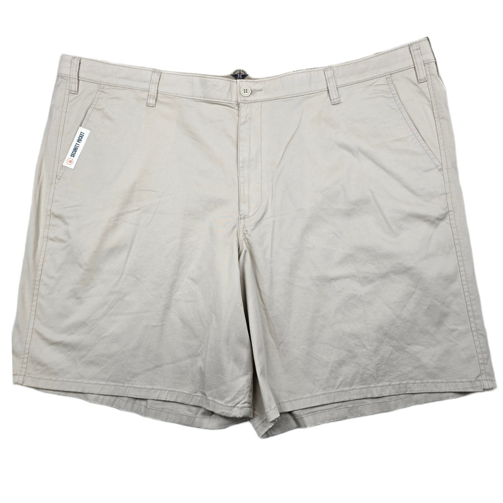 Dockers Original Short Mens 48 Khaki Cotton Stretch Big Tall Flexible Waist New